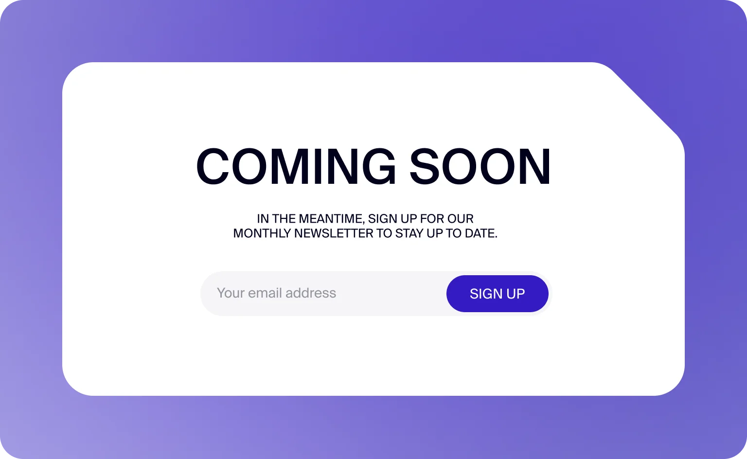 "Coming soon" page sneak peek at the final stages of design