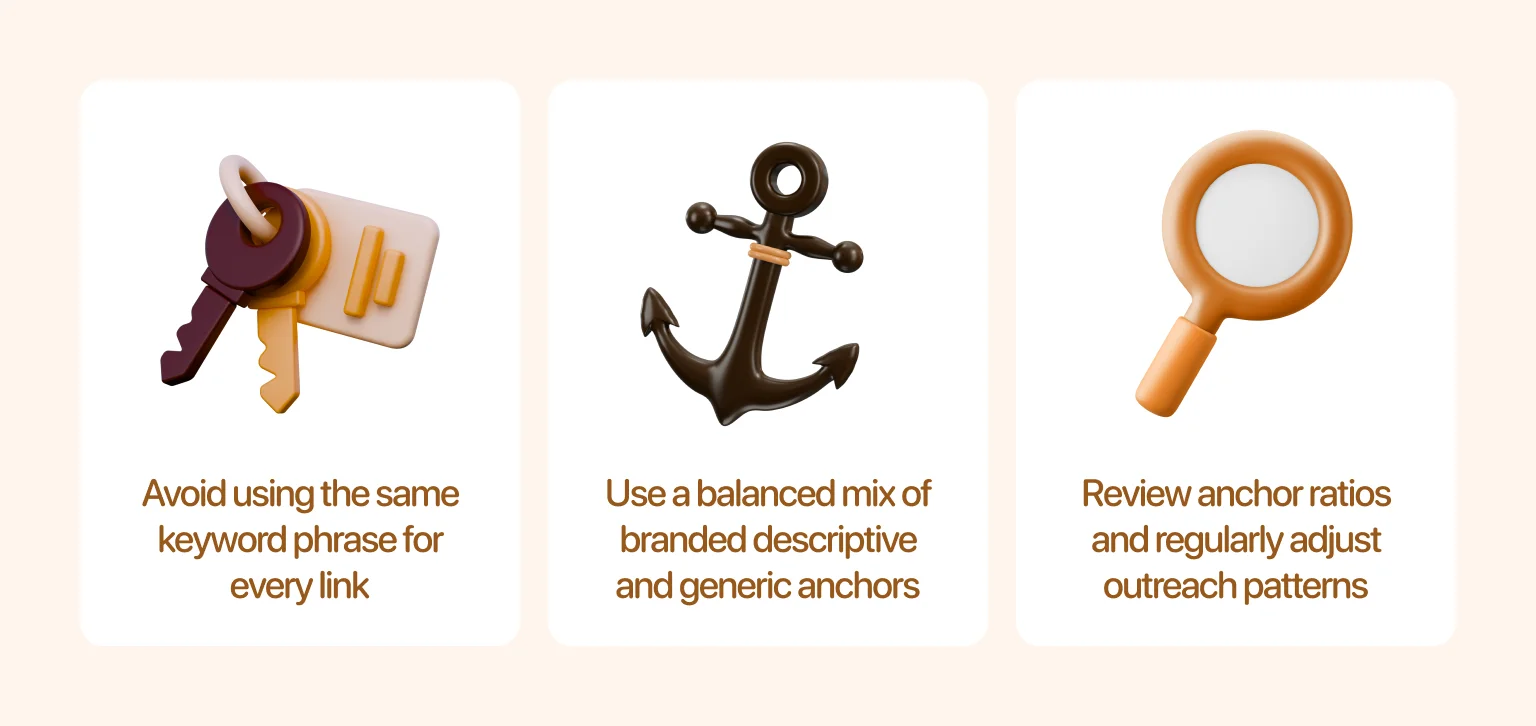 These steps ensure natural link profiles and elevate search rank