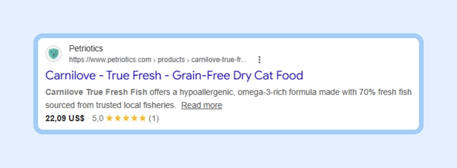 Users can reach key site sections directly via sitelinks in SERPs