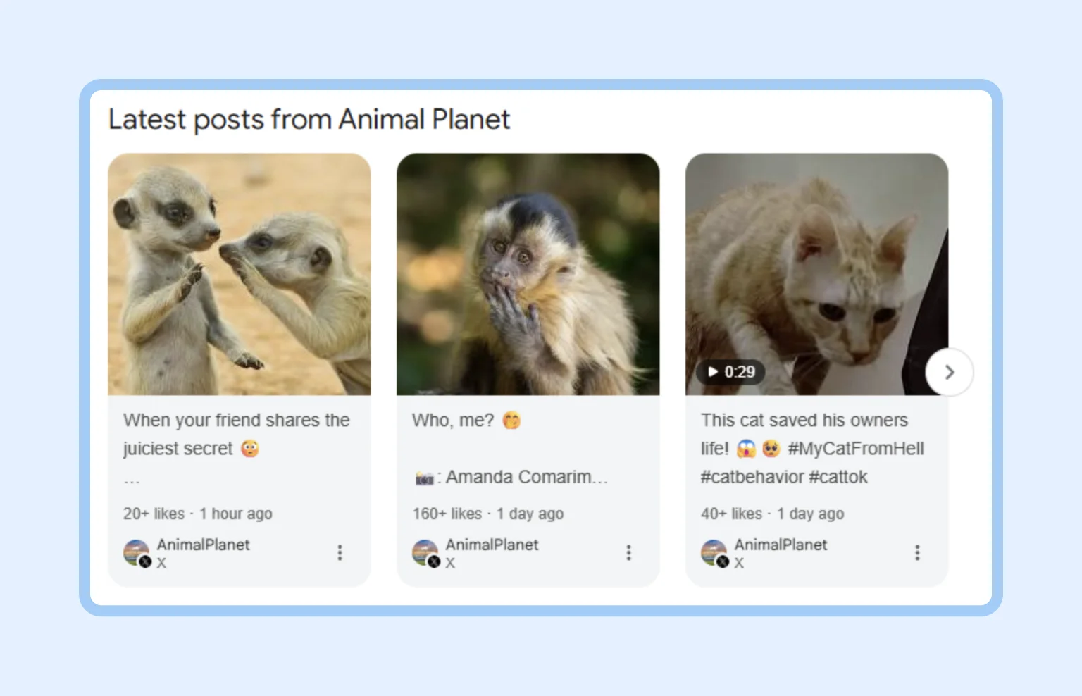 Timely X content adds a live layer to SERPs for events and news