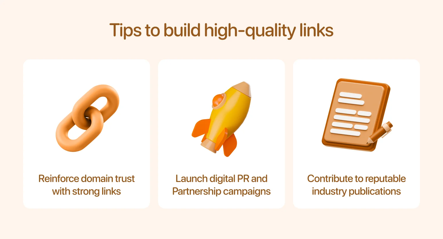Strategic links ensure domain trust and elevate search rank
